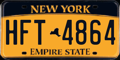 NY license plate HFT4864