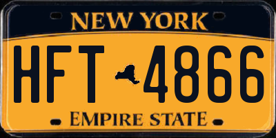 NY license plate HFT4866