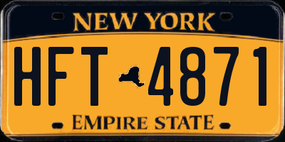 NY license plate HFT4871