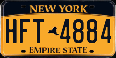 NY license plate HFT4884