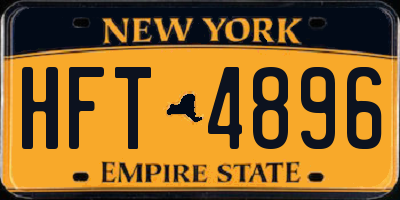 NY license plate HFT4896