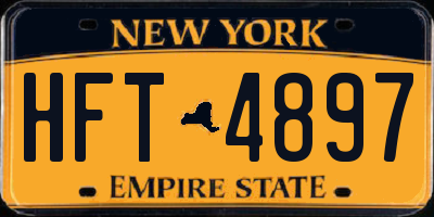NY license plate HFT4897