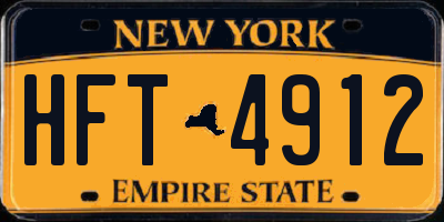 NY license plate HFT4912