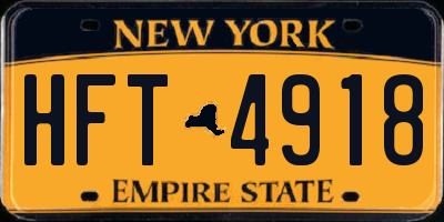 NY license plate HFT4918