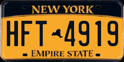NY license plate HFT4919