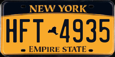 NY license plate HFT4935