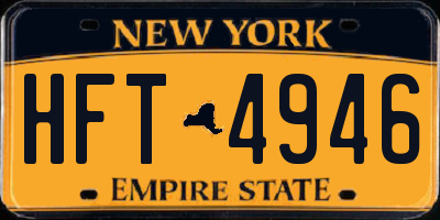 NY license plate HFT4946