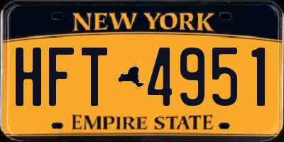 NY license plate HFT4951