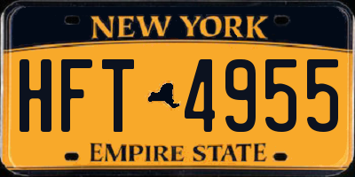 NY license plate HFT4955