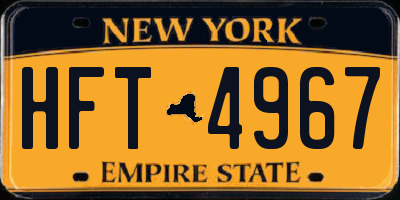 NY license plate HFT4967
