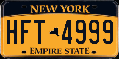 NY license plate HFT4999