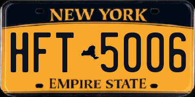 NY license plate HFT5006