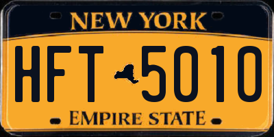 NY license plate HFT5010