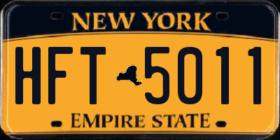 NY license plate HFT5011