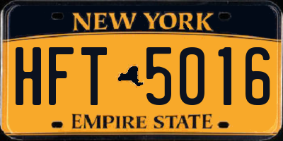 NY license plate HFT5016