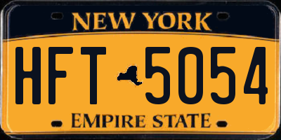 NY license plate HFT5054