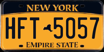 NY license plate HFT5057