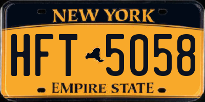 NY license plate HFT5058