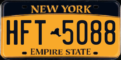 NY license plate HFT5088