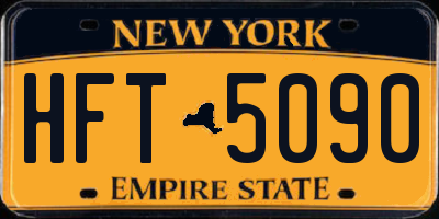 NY license plate HFT5090