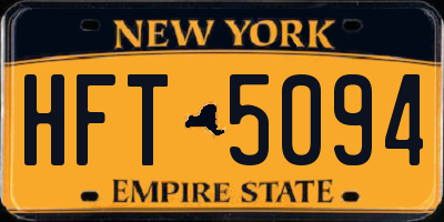NY license plate HFT5094