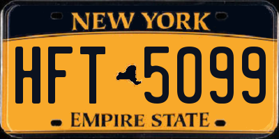 NY license plate HFT5099