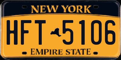 NY license plate HFT5106
