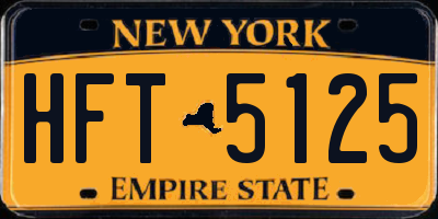 NY license plate HFT5125