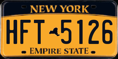 NY license plate HFT5126