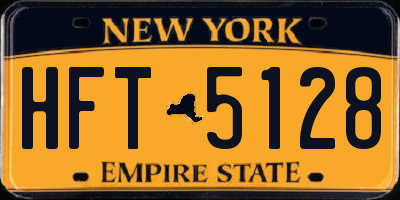 NY license plate HFT5128