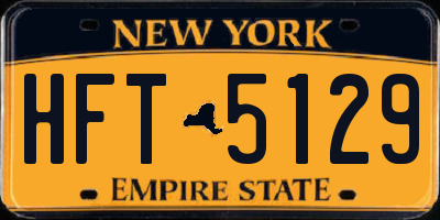 NY license plate HFT5129