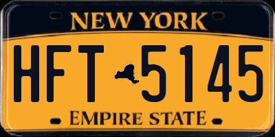 NY license plate HFT5145