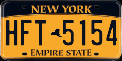 NY license plate HFT5154