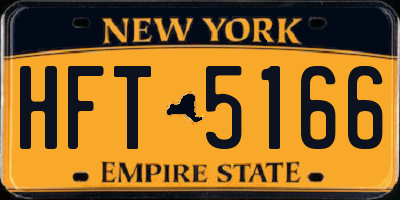NY license plate HFT5166