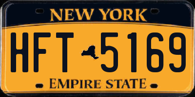 NY license plate HFT5169