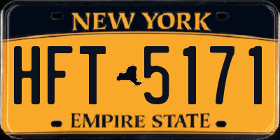 NY license plate HFT5171
