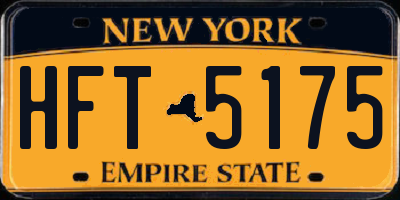 NY license plate HFT5175