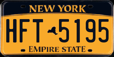 NY license plate HFT5195