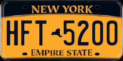 NY license plate HFT5200