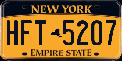 NY license plate HFT5207