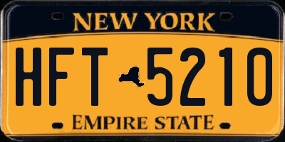 NY license plate HFT5210