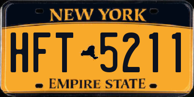 NY license plate HFT5211