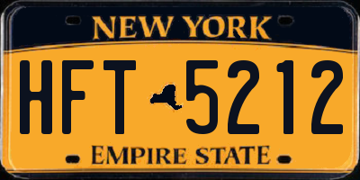 NY license plate HFT5212