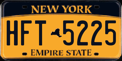 NY license plate HFT5225