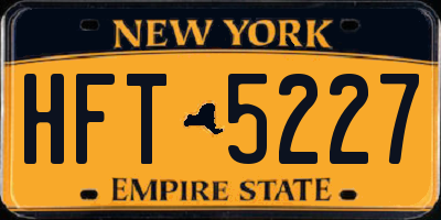 NY license plate HFT5227