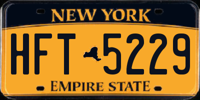 NY license plate HFT5229