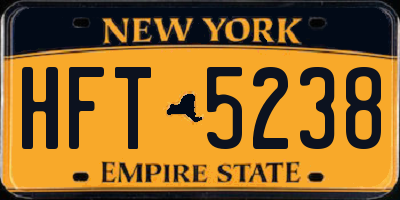 NY license plate HFT5238
