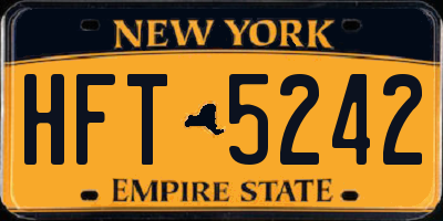 NY license plate HFT5242