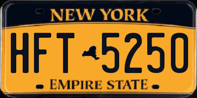 NY license plate HFT5250