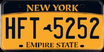 NY license plate HFT5252